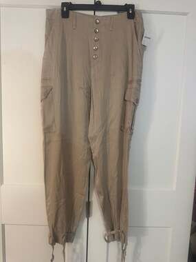 Free People Button Front Cargo Pants Size 10